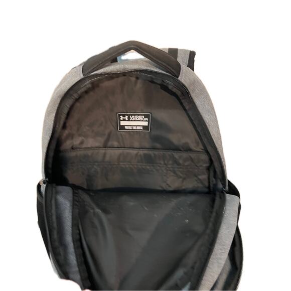 Under Armour Gray Black Hustle 6.0 Backpack - Picture 4 of 4